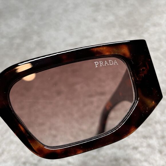 NEW PRADA Tortoise Sunglasses Dark Brown Women's & Men’s New In Box Case - Picture 4 of 14